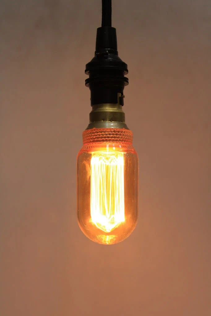 4W B22 Laser-cut Filament LED T45 Tube Amber 1800K Bulb - Image 4
