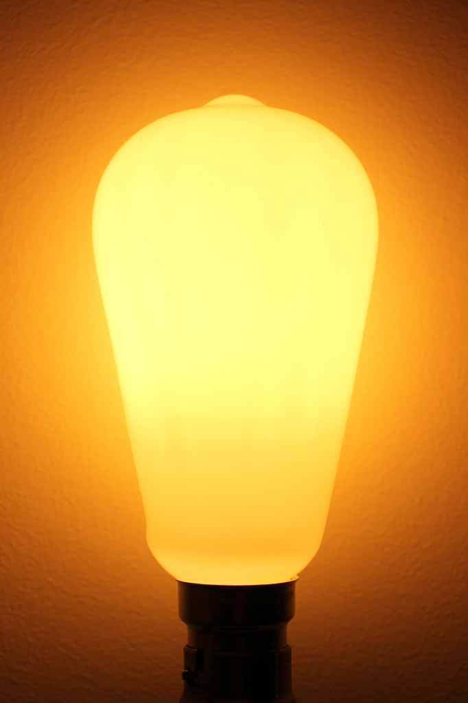 6W E27 Filament LED ST64 Teardrop 2200K Opal Bulb Dimmable