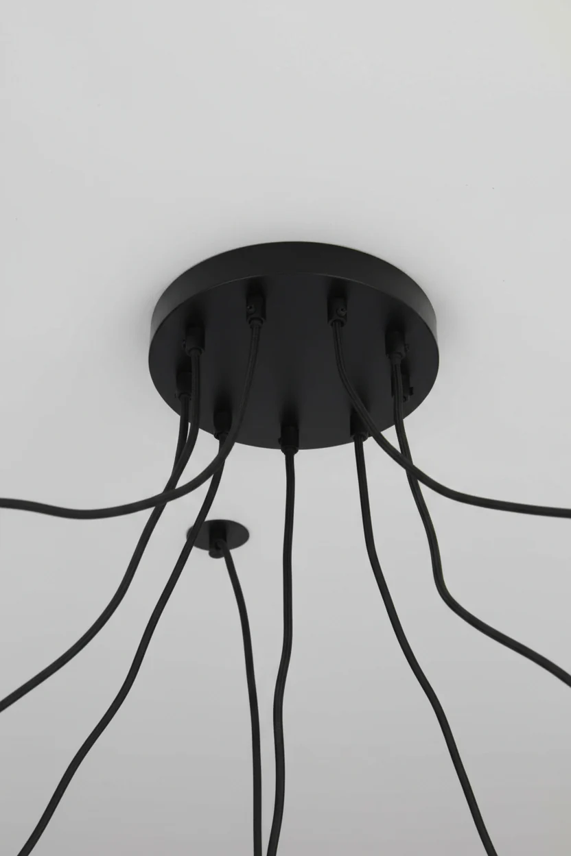 Bakelite Shade Chandelier - 9 Drop - Image 3