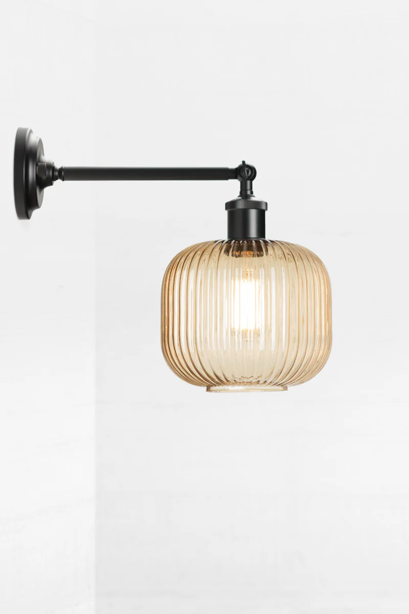 Balmain Reeded Glass Swivel Arm Wall Light