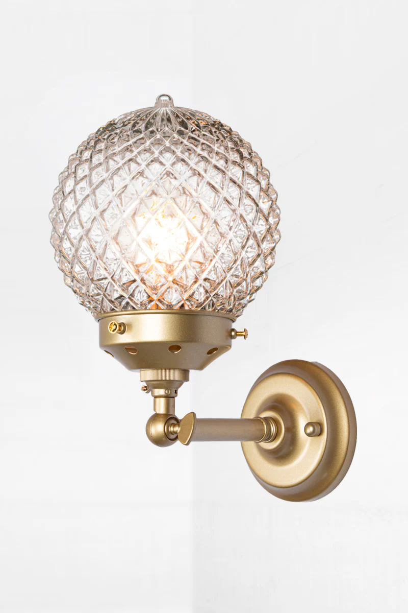 Belvoir Glass Swivel Arm Wall Light