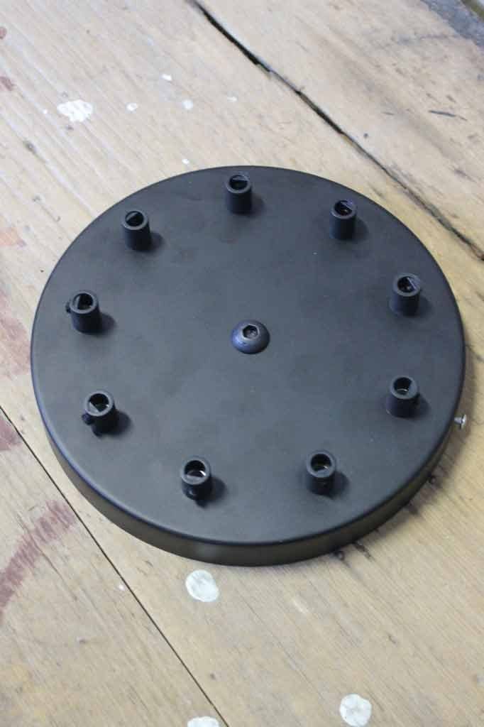 Black Ceiling Rose - 3, 5, 9 Light Fixture - Image 4