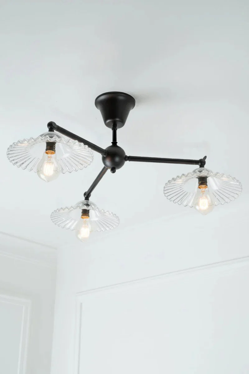 Charmont Glass 3 Light Flush Mount