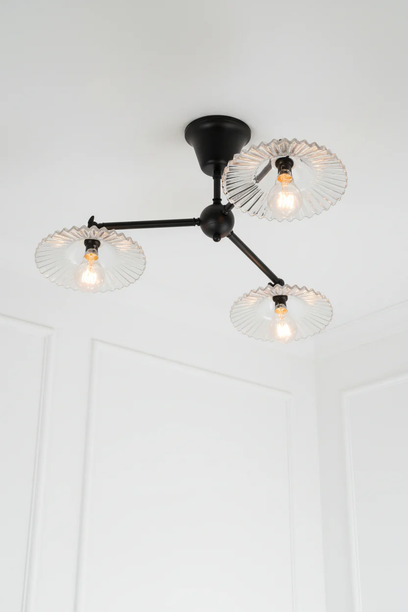 Charmont Glass 3 Light Flush Mount - Image 3
