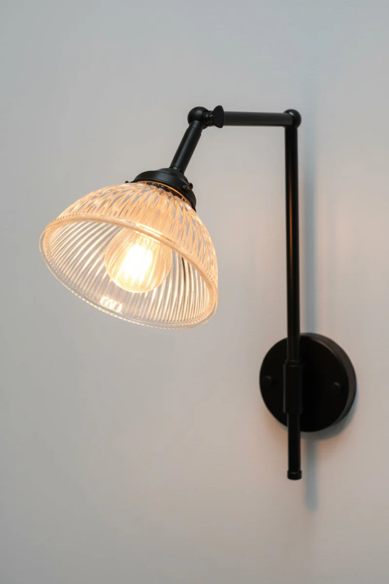 Como Glass Adjustable Swivel Arm Wall Light - Image 2