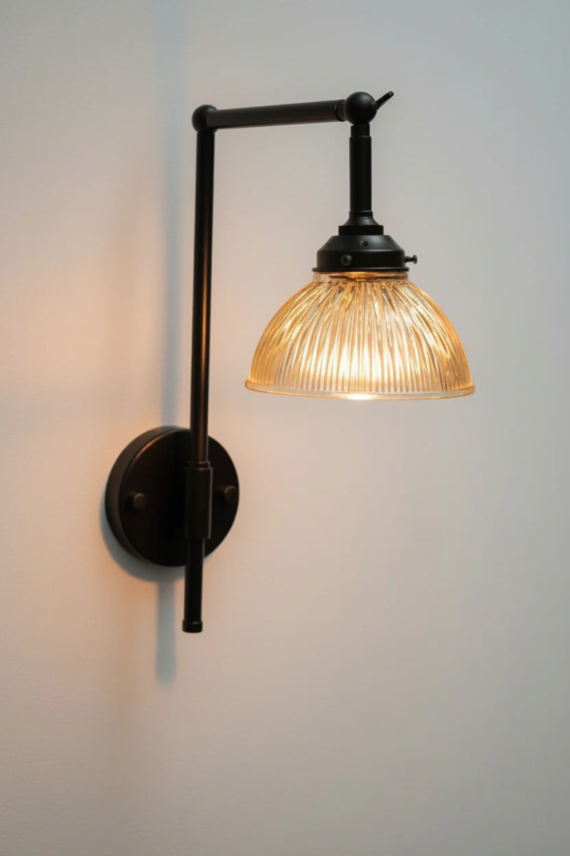 Como Glass Adjustable Swivel Arm Wall Light - Image 7