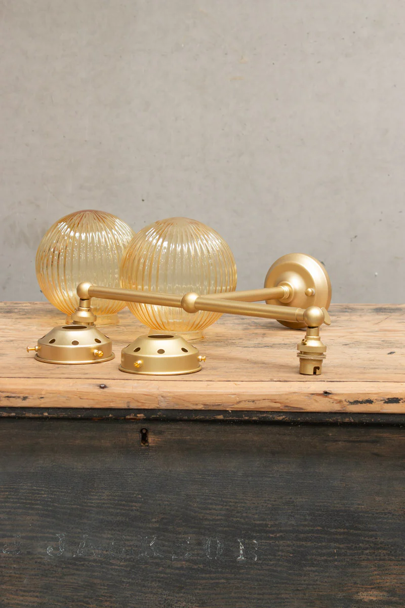 Dakota Reeded Glass Double Wall Light - Image 18
