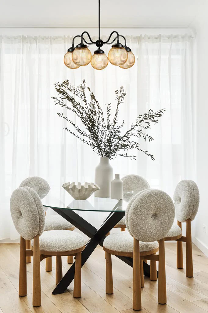 Dakota Reeded Glass Gooseneck Chandelier - Image 2
