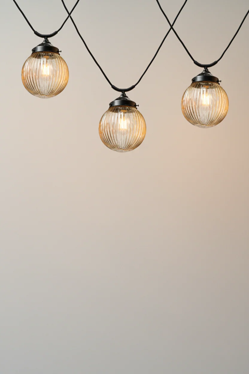 Dakota Reeded Glass Trapeze Pendant Light