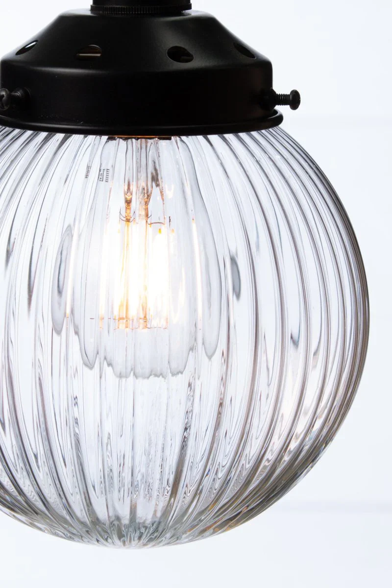 Dakota Reeded Glass Trapeze Pendant Light - Image 4
