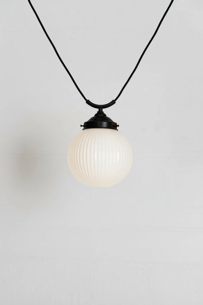 Dakota Reeded Glass Trapeze Pendant Light - Image 7