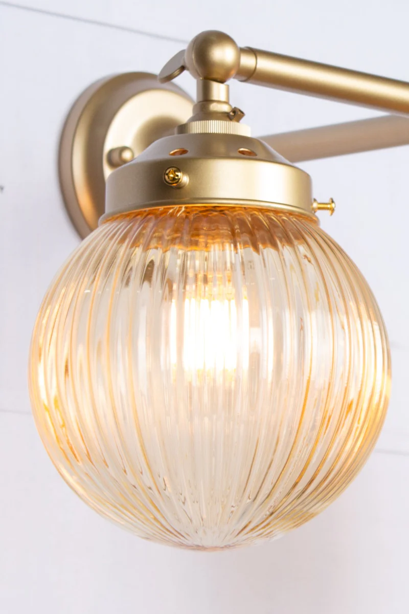 Dakota Reeded Triple Swivel Arm Wall Light - Image 3