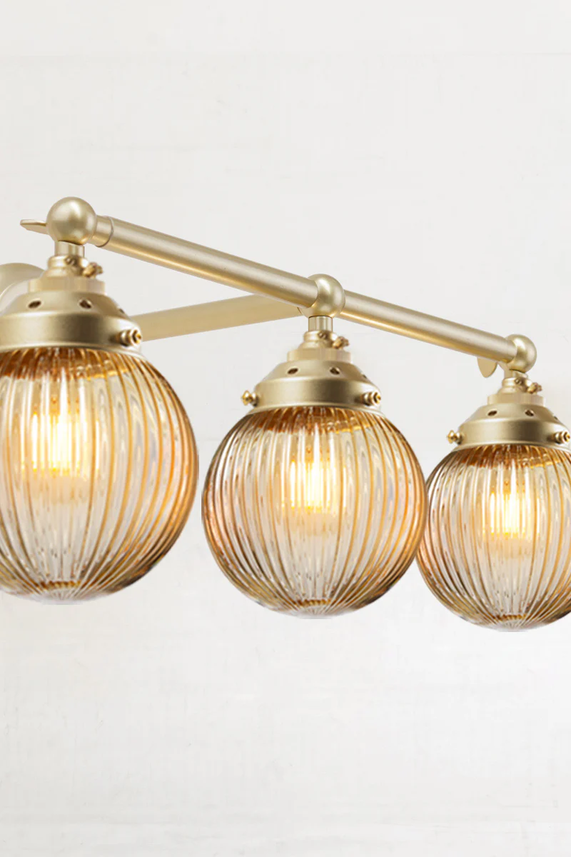 Dakota Reeded Triple Swivel Arm Wall Light - Image 4