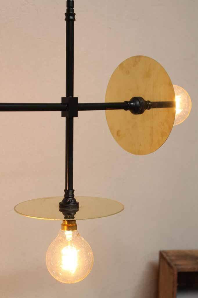Disc Brass Junction Pendant Light - Image 6