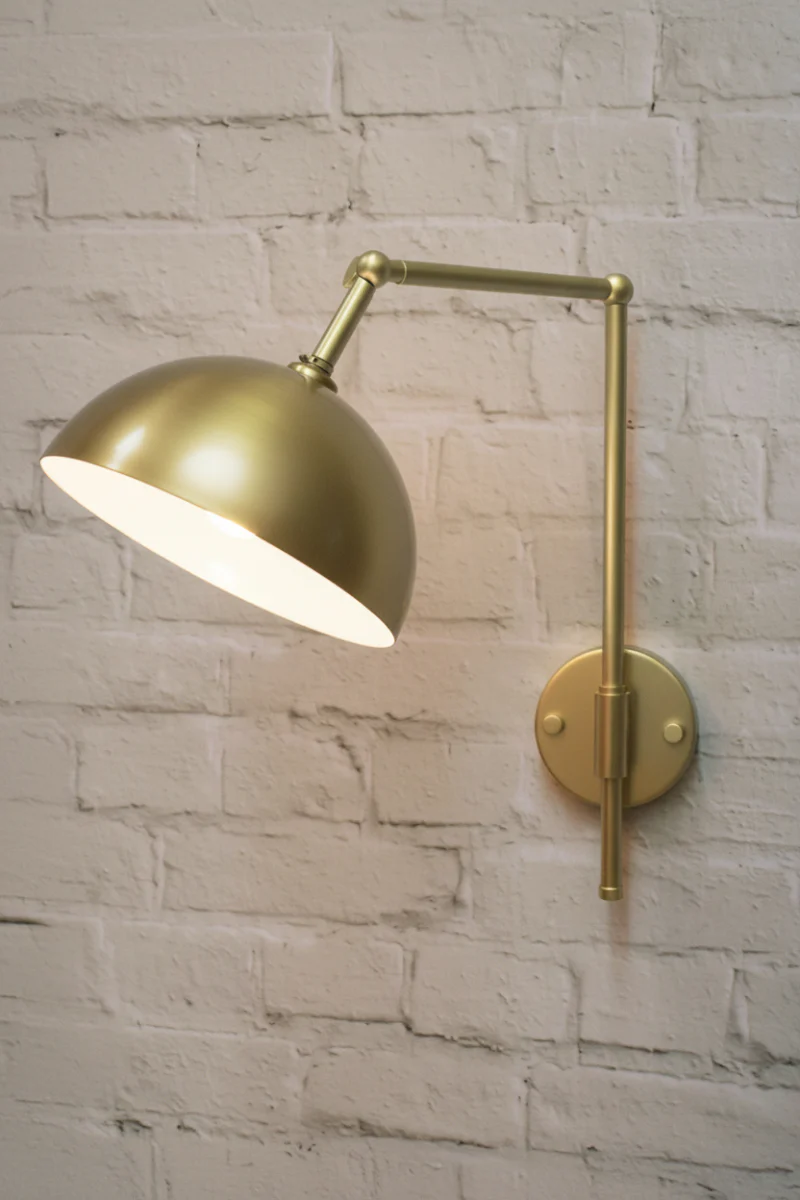 Dome Adjustable Swivel Arm Wall Light