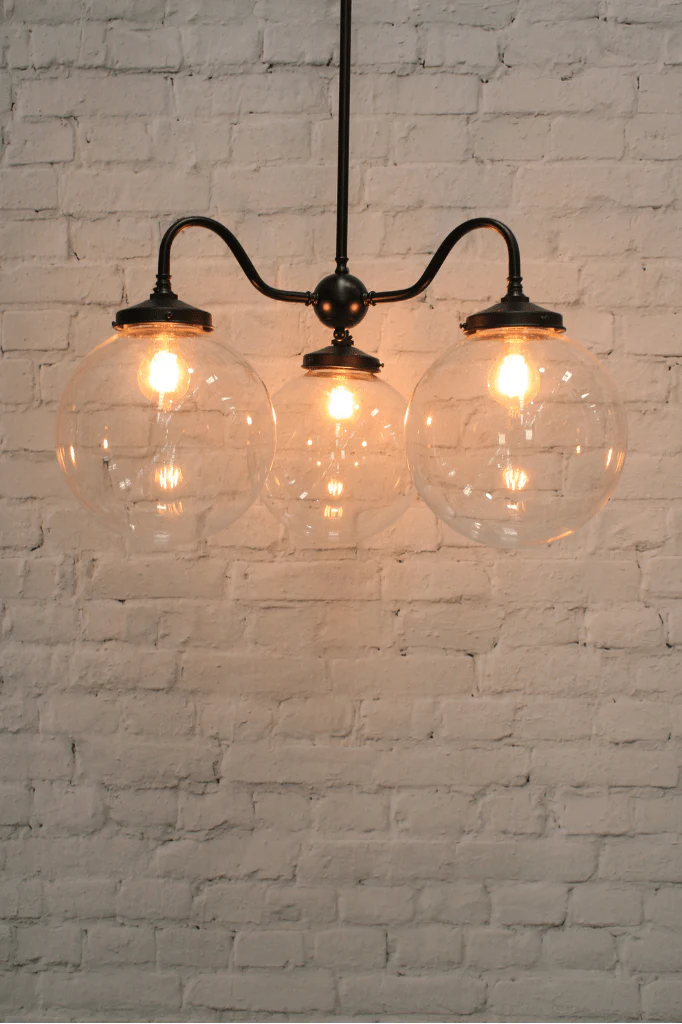 Glass Ball Gooseneck Glass Chandelier - Image 10