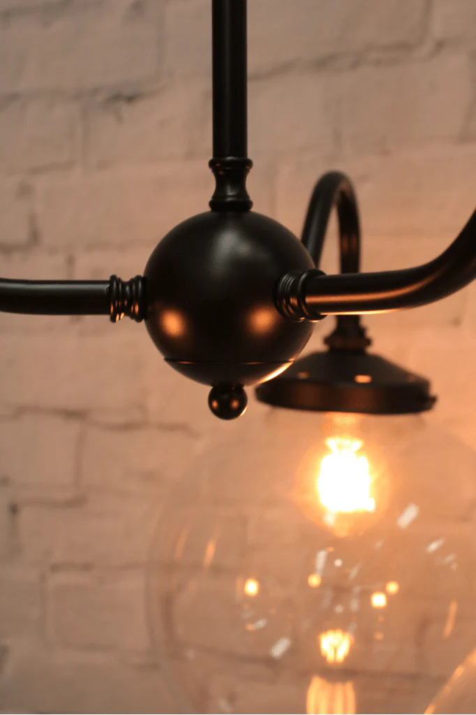 Glass Ball Gooseneck Glass Chandelier - Image 11