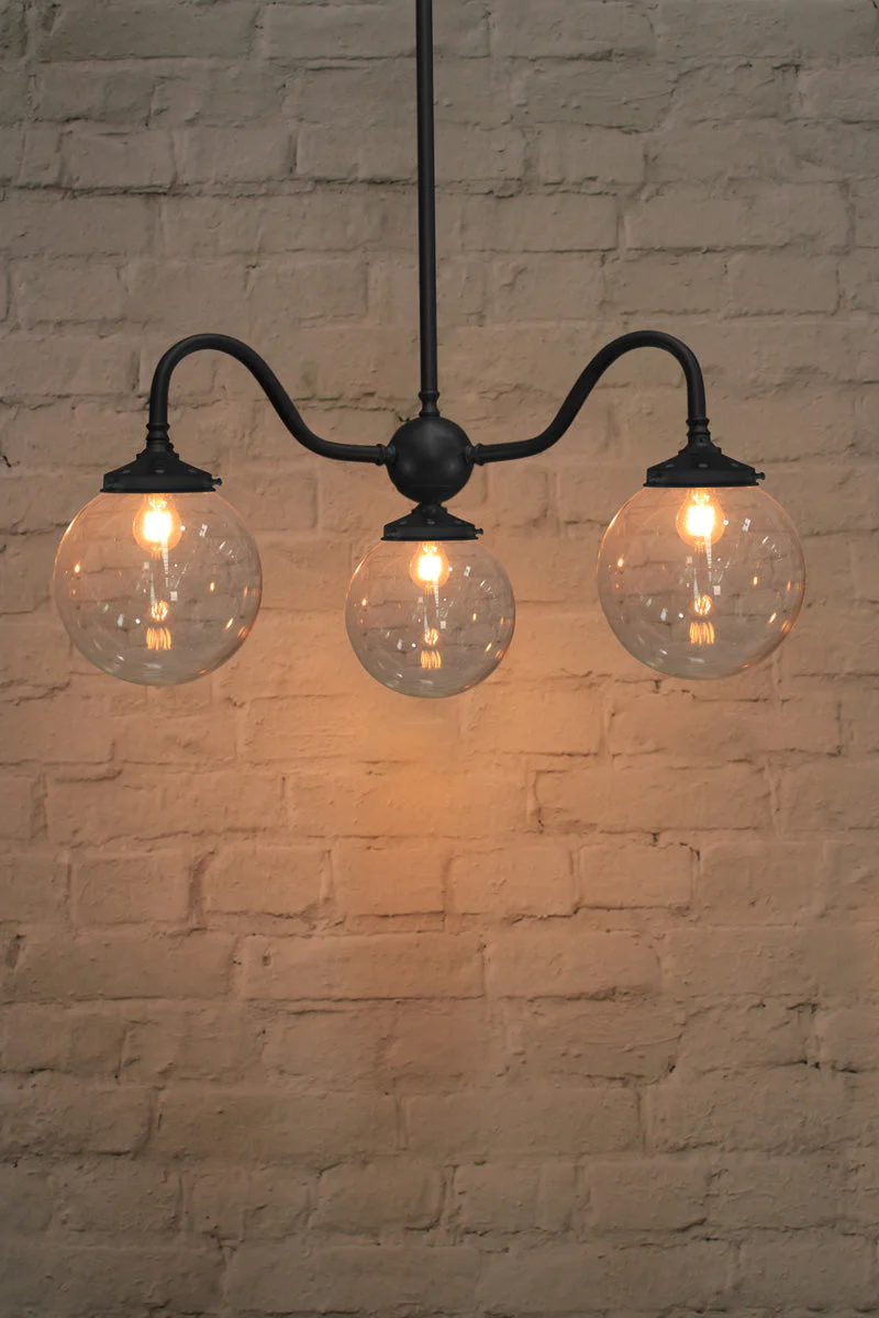 Glass Ball Gooseneck Glass Chandelier - Image 12