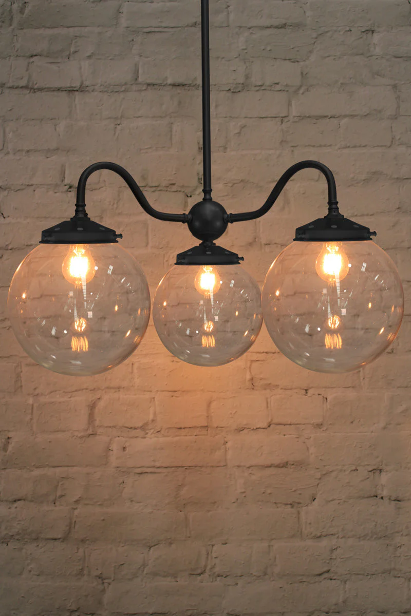 Glass Ball Gooseneck Glass Chandelier - Image 13