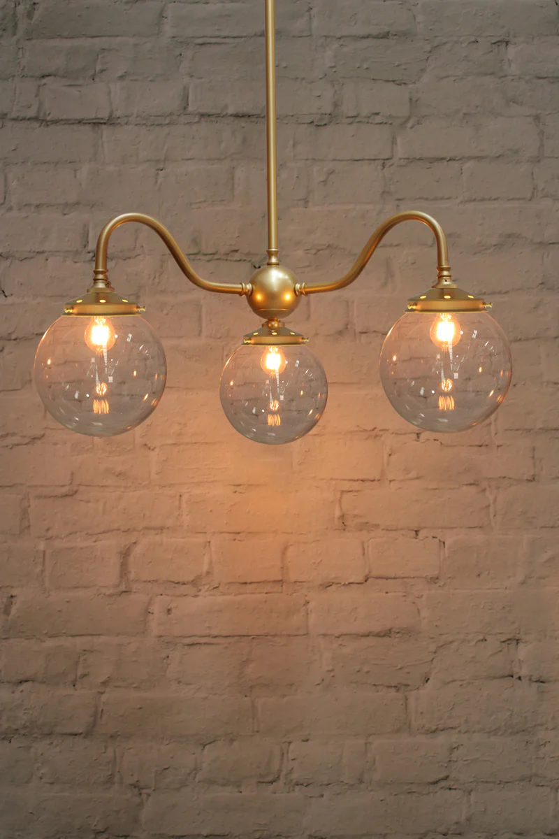 Glass Ball Gooseneck Glass Chandelier - Image 16