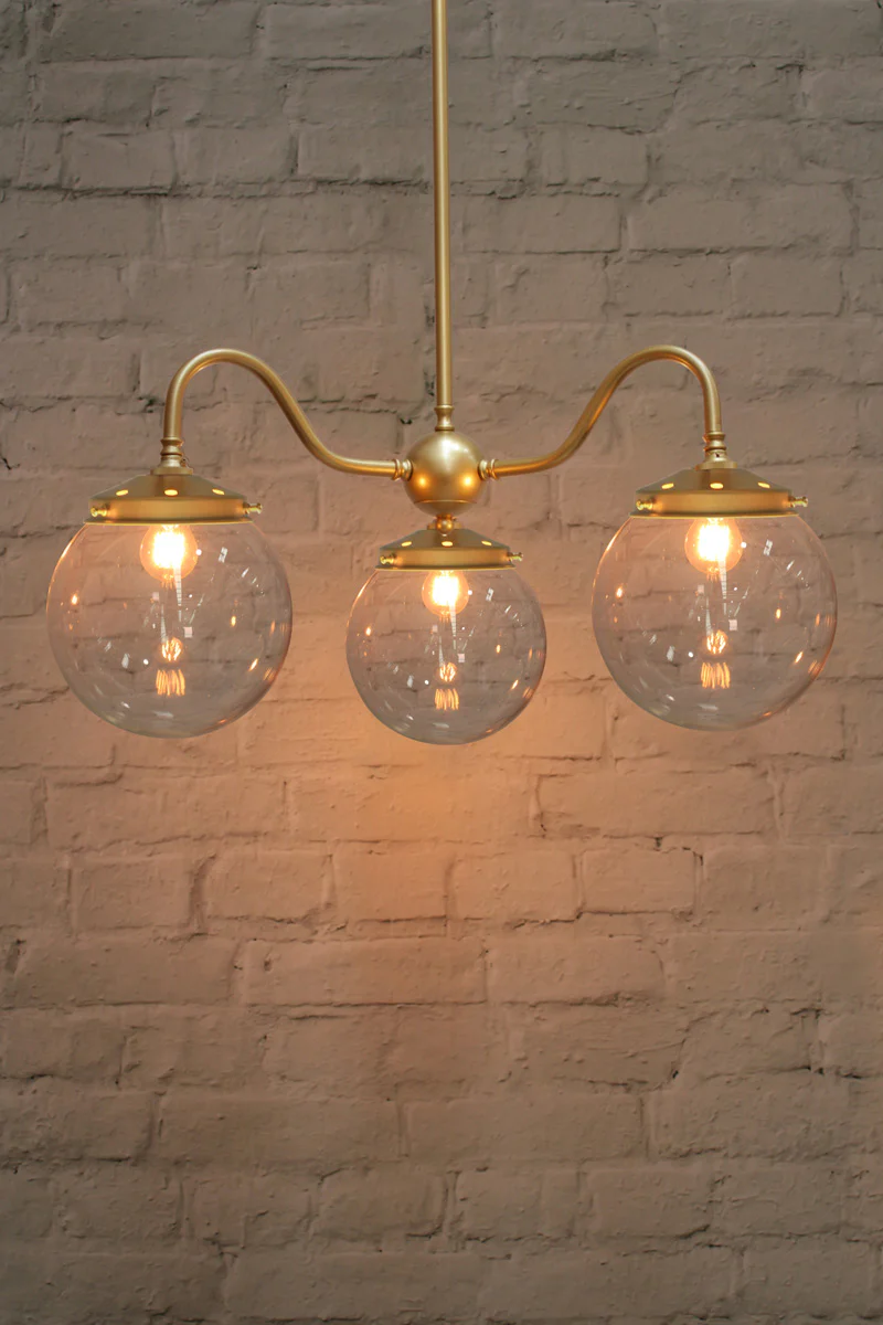 Glass Ball Gooseneck Glass Chandelier - Image 17