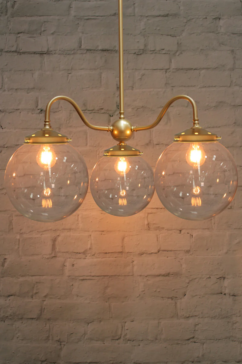 Glass Ball Gooseneck Glass Chandelier - Image 18