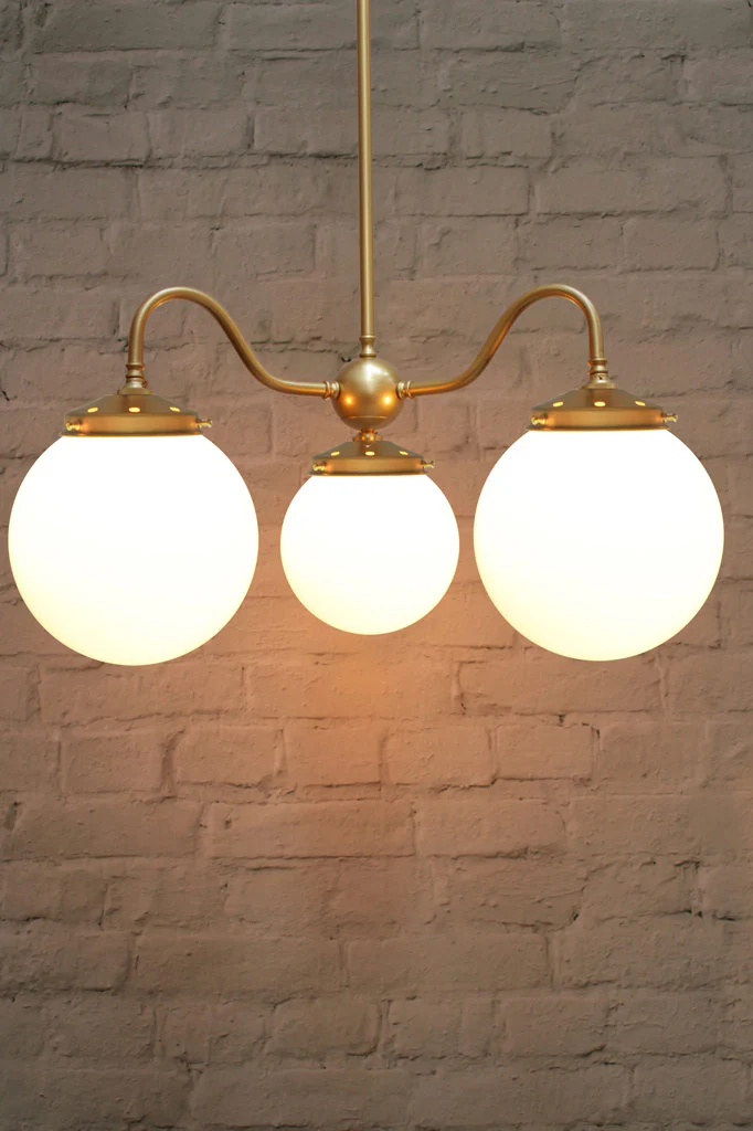 Glass Ball Gooseneck Glass Chandelier - Image 7