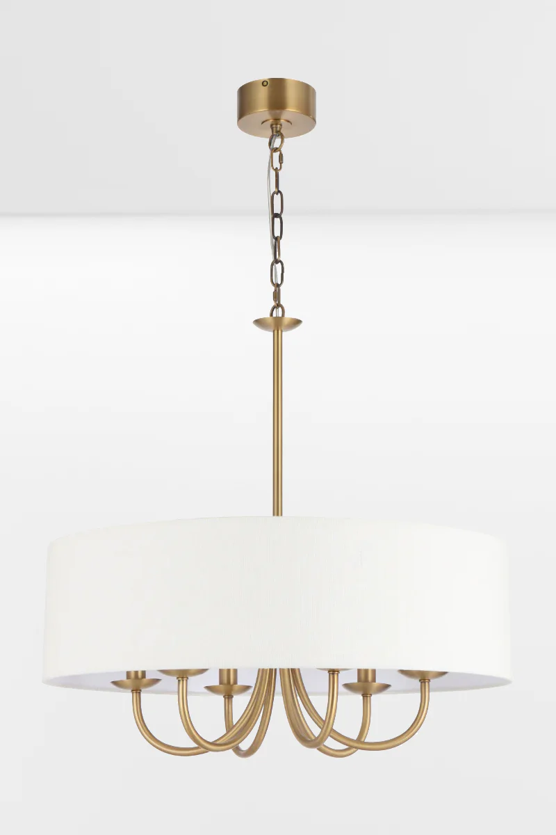 Grenville Fabric Shade Chandelier - Image 10