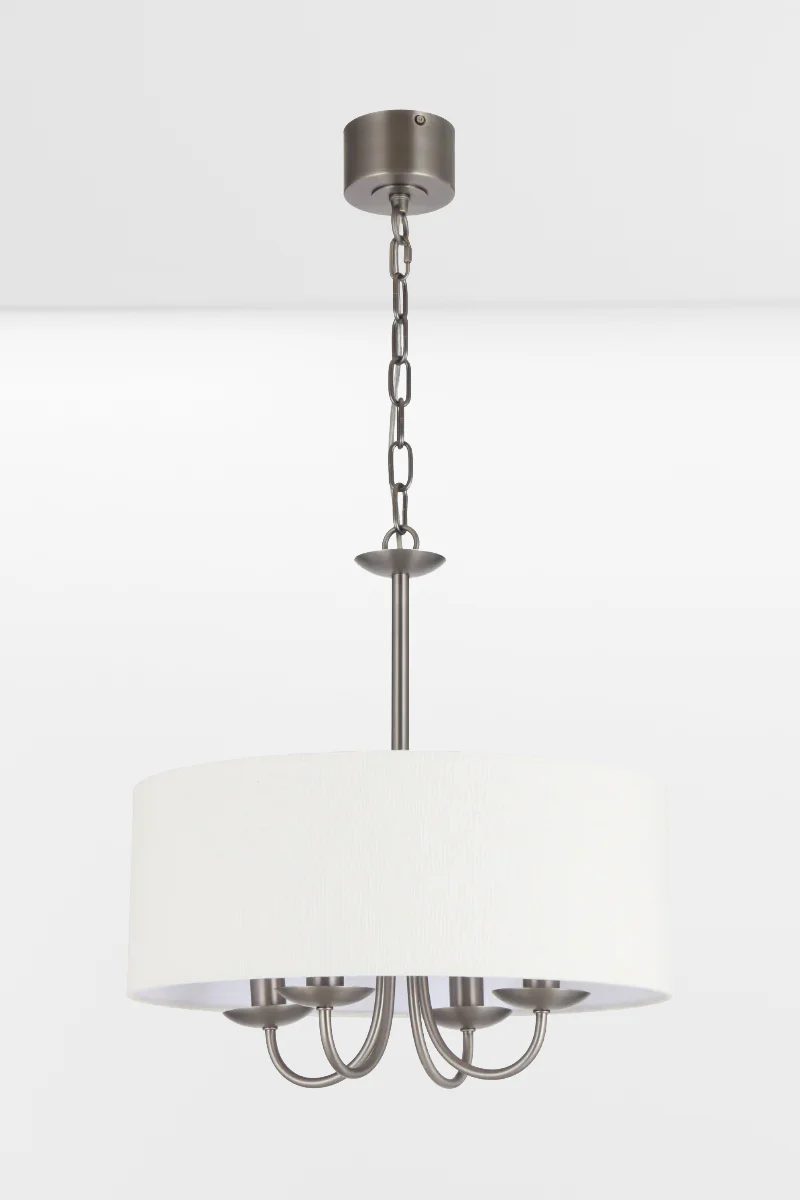 Grenville Fabric Shade Chandelier - Image 4