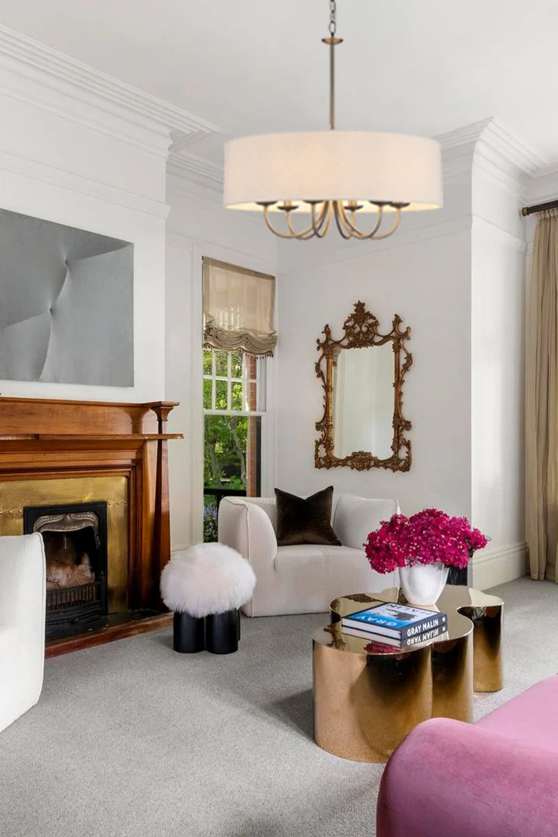 Grenville Fabric Shade Chandelier - Image 7