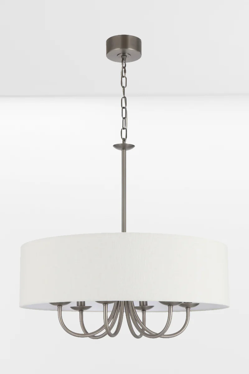 Grenville Fabric Shade Chandelier - Image 9