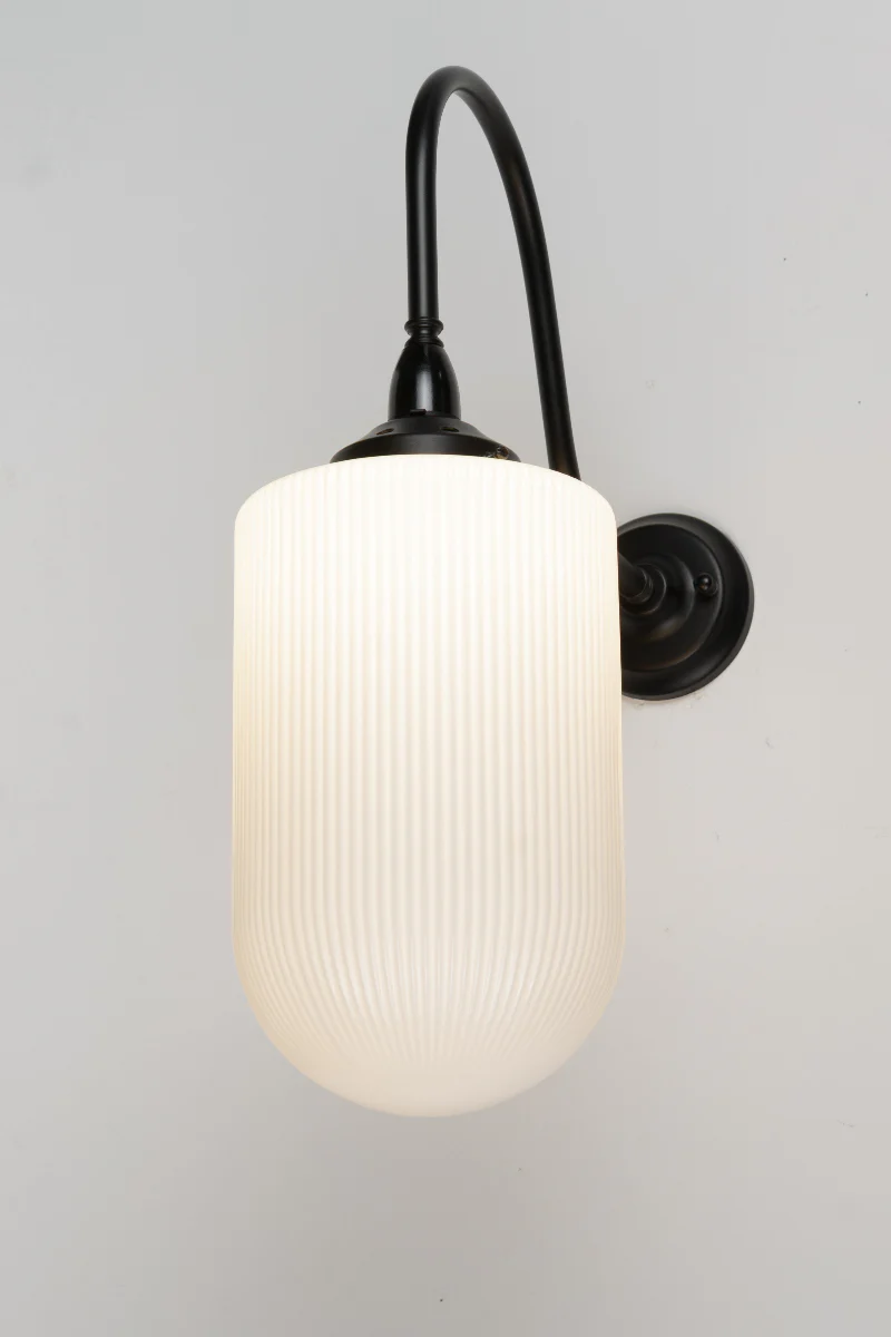 Lloyd Reeded Glass Exterior Wall Light
