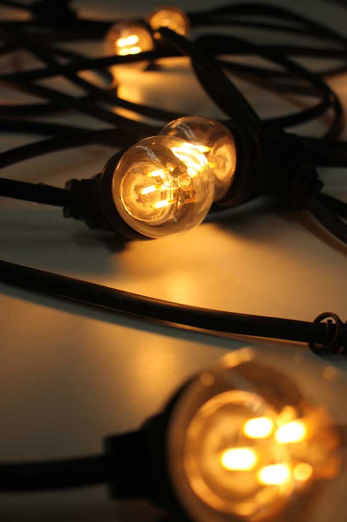 Low Voltage Commercial Festoon String Lights - Round Cable - Image 5