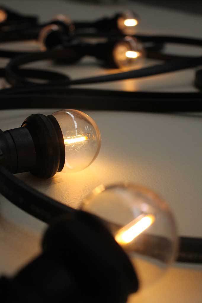Low Voltage Commercial Festoon String Lights - Round Cable - Image 7
