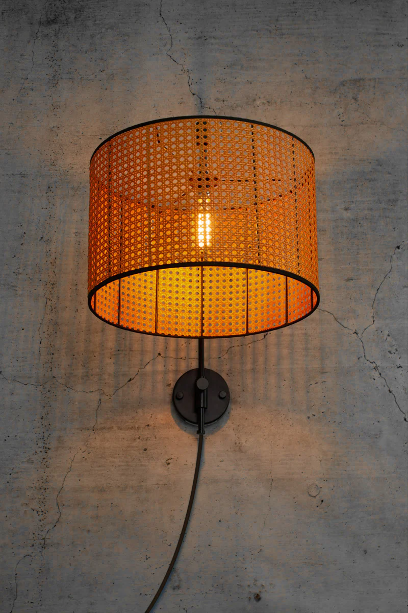 Moselle Rattan Wing Arm Wall Light - Image 9