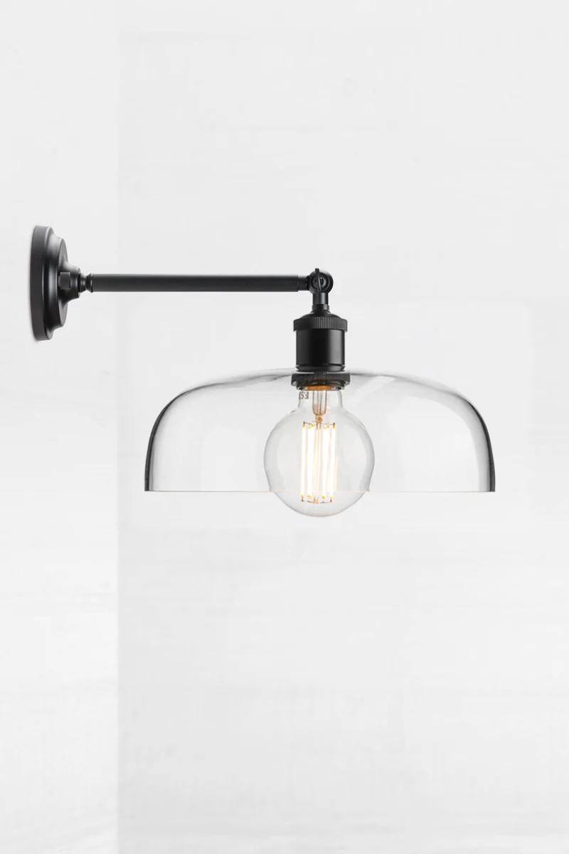 NYC Glass Dome Swivel Arm Wall Light