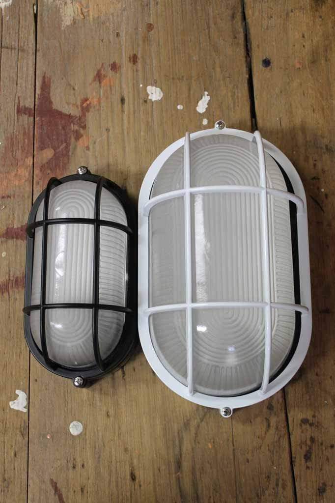Oval Caged Bunker Lights