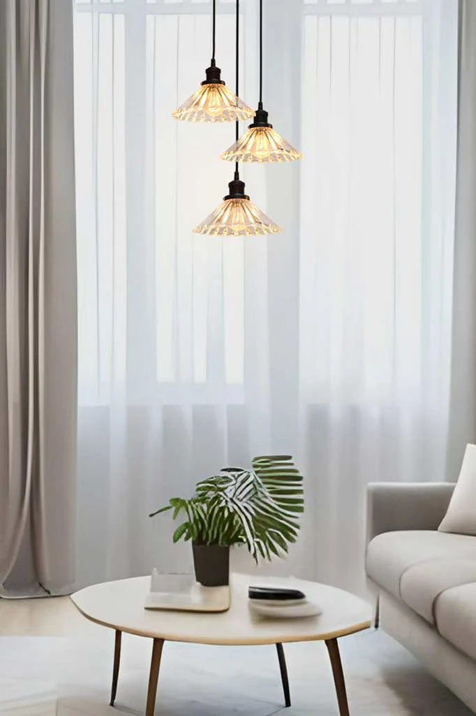 Paris Pleated Glass Chandelier - Image 2