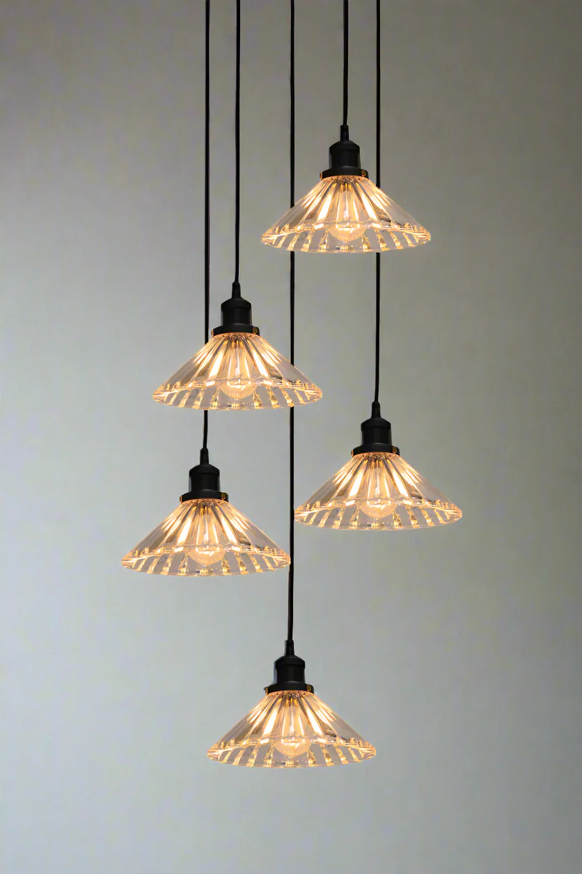 Paris Pleated Glass Chandelier - Image 5