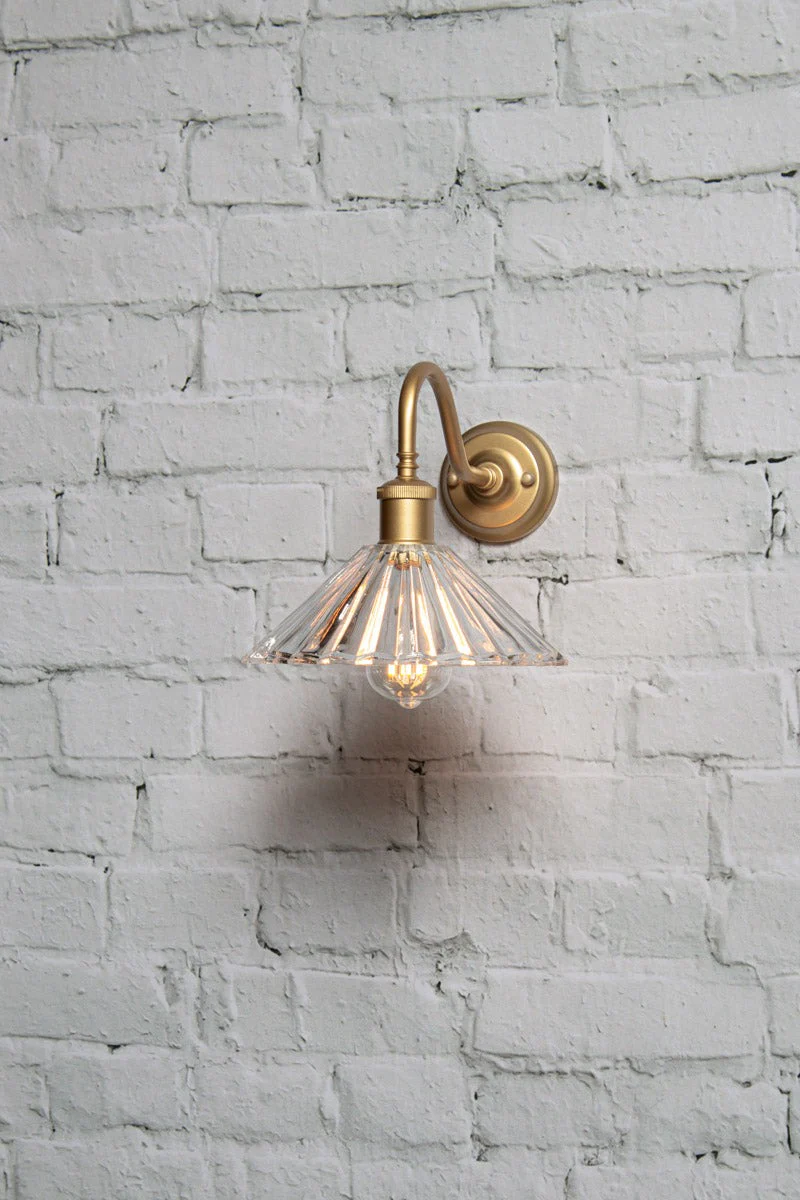 Paris Pleated Glass Gooseneck Wall Light - Image 12