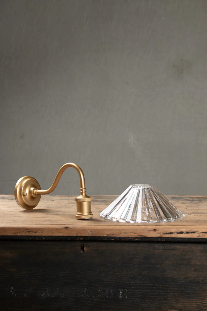 Paris Pleated Glass Gooseneck Wall Light - Image 13