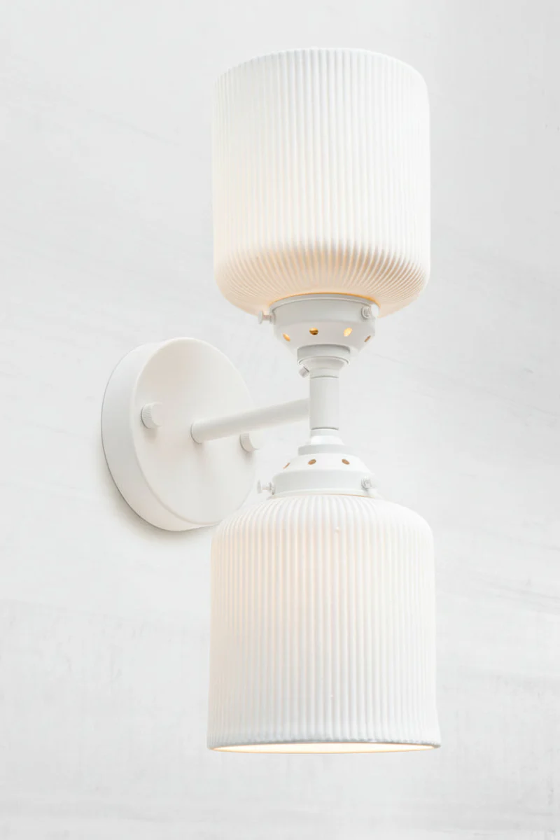 Portofino Ceramic Double Light Wall Sconce - Image 9