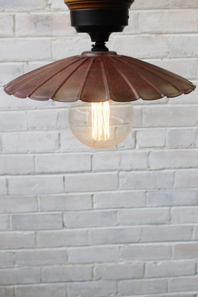 Vintage Umbrella Close To Ceiling Light - Image 9