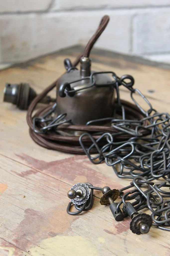 Vintage Hanging Bowl Light - Image 10