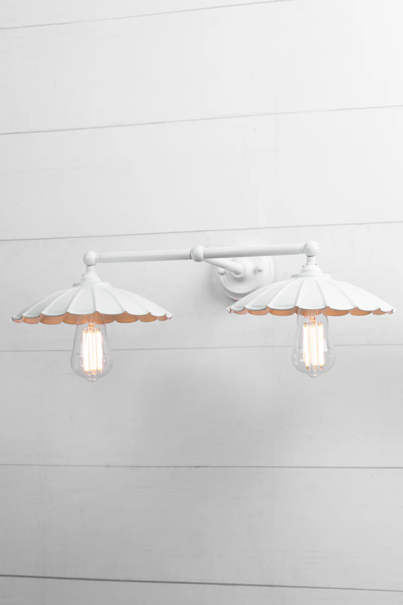 Vintage Umbrella Double Swivel Arm Wall Light - Image 3