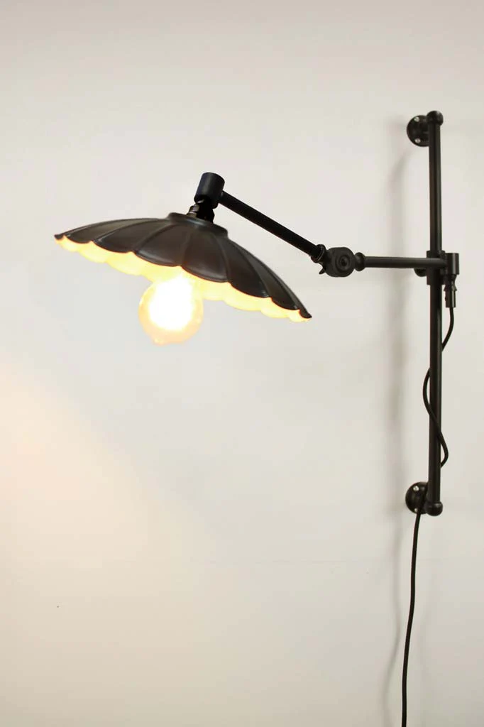 Vintage Umbrella Wall Lamps with Wall Plug - Image 3