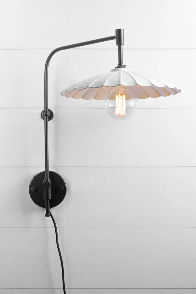 Vintage Umbrella Wall Lamps with Wall Plug - Image 4