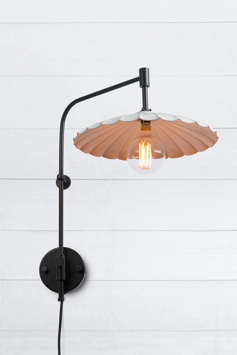 Vintage Umbrella Wall Lamps with Wall Plug - Image 5