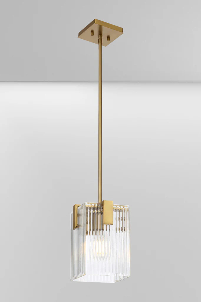 Westhampton Reeded Glass Pendant Light