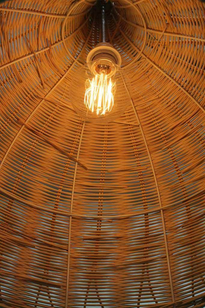 Wicker Ceiling Light - Rattan - Image 5